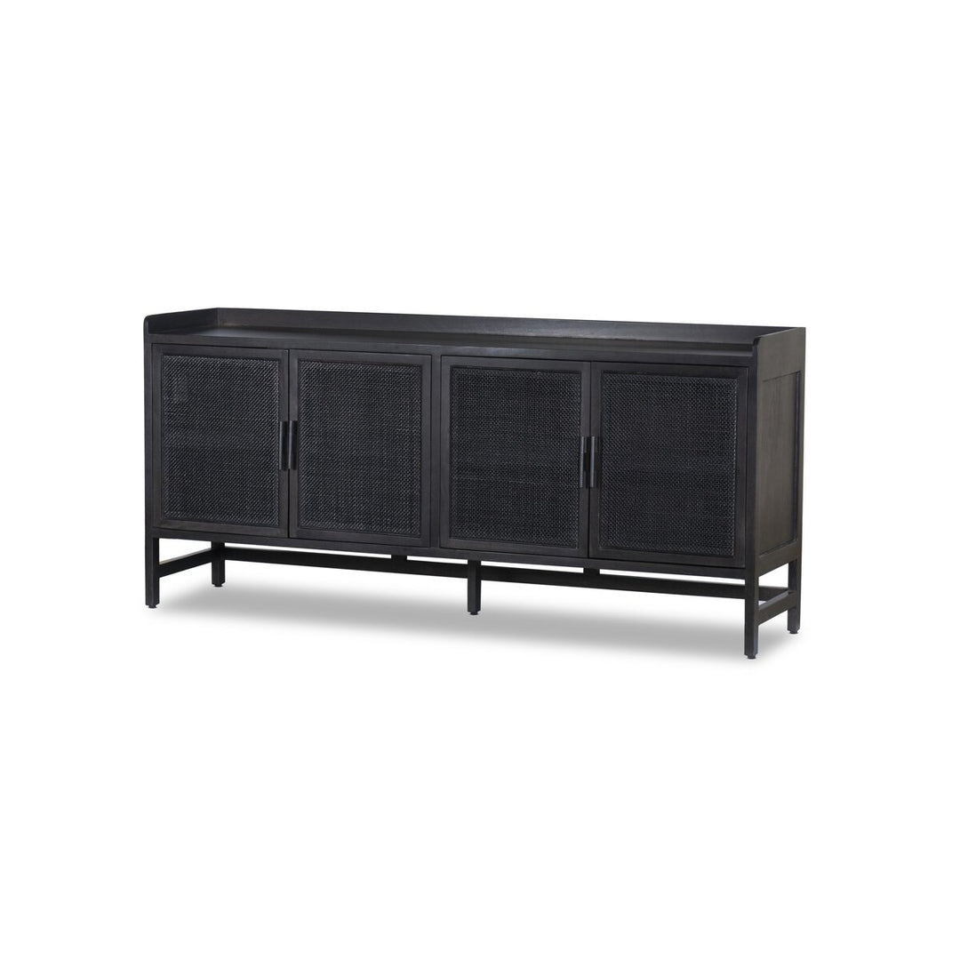 Harmony Sideboard - Black Wash Mango W/ Black Cane - 72"