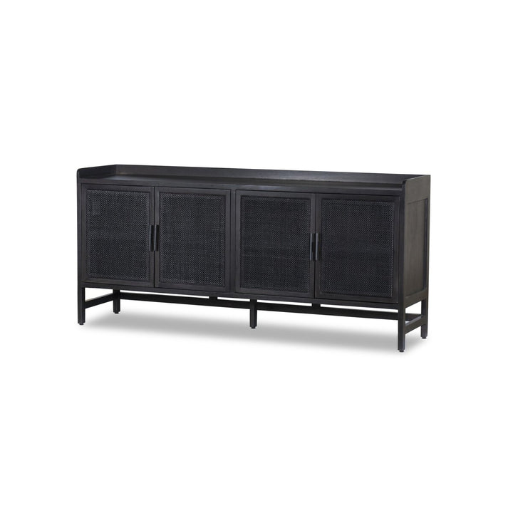 Harmony Sideboard - Black Wash Mango W/ Black Cane - 72"