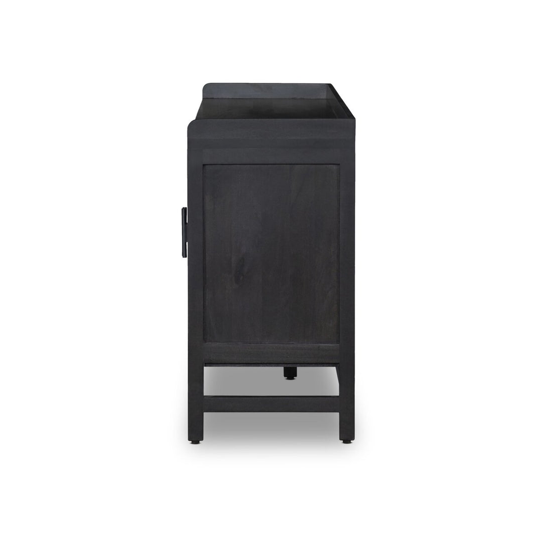 Harmony Sideboard - Black Wash Mango W/ Black Cane - 72"