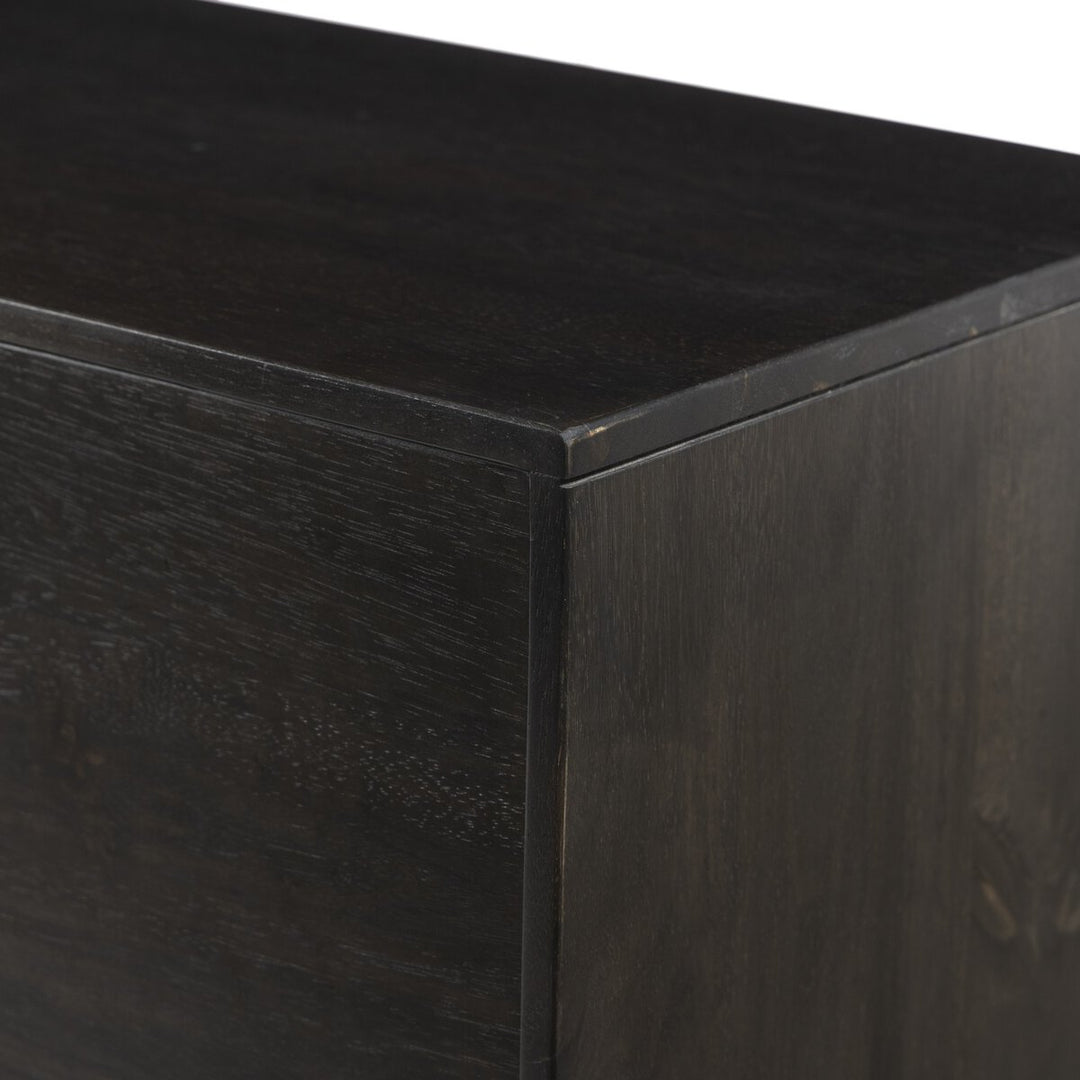 Dane Media Console - Worn Black Parawood