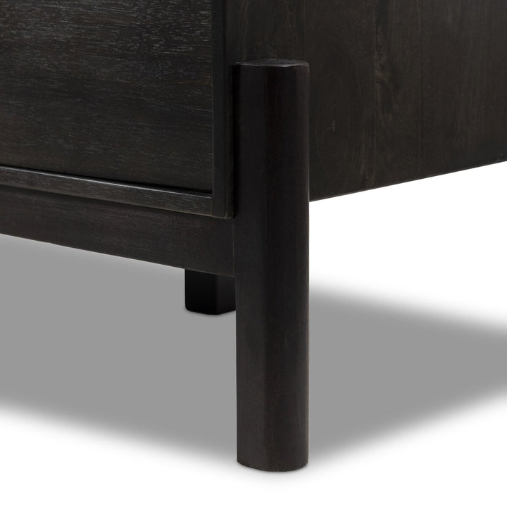 Dane Media Console - Worn Black Parawood