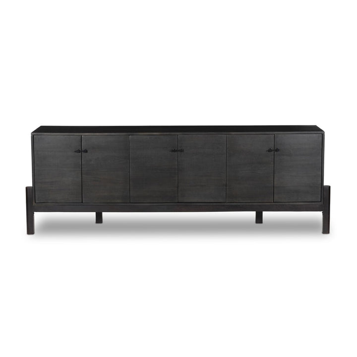 Dane Media Console - Worn Black Parawood