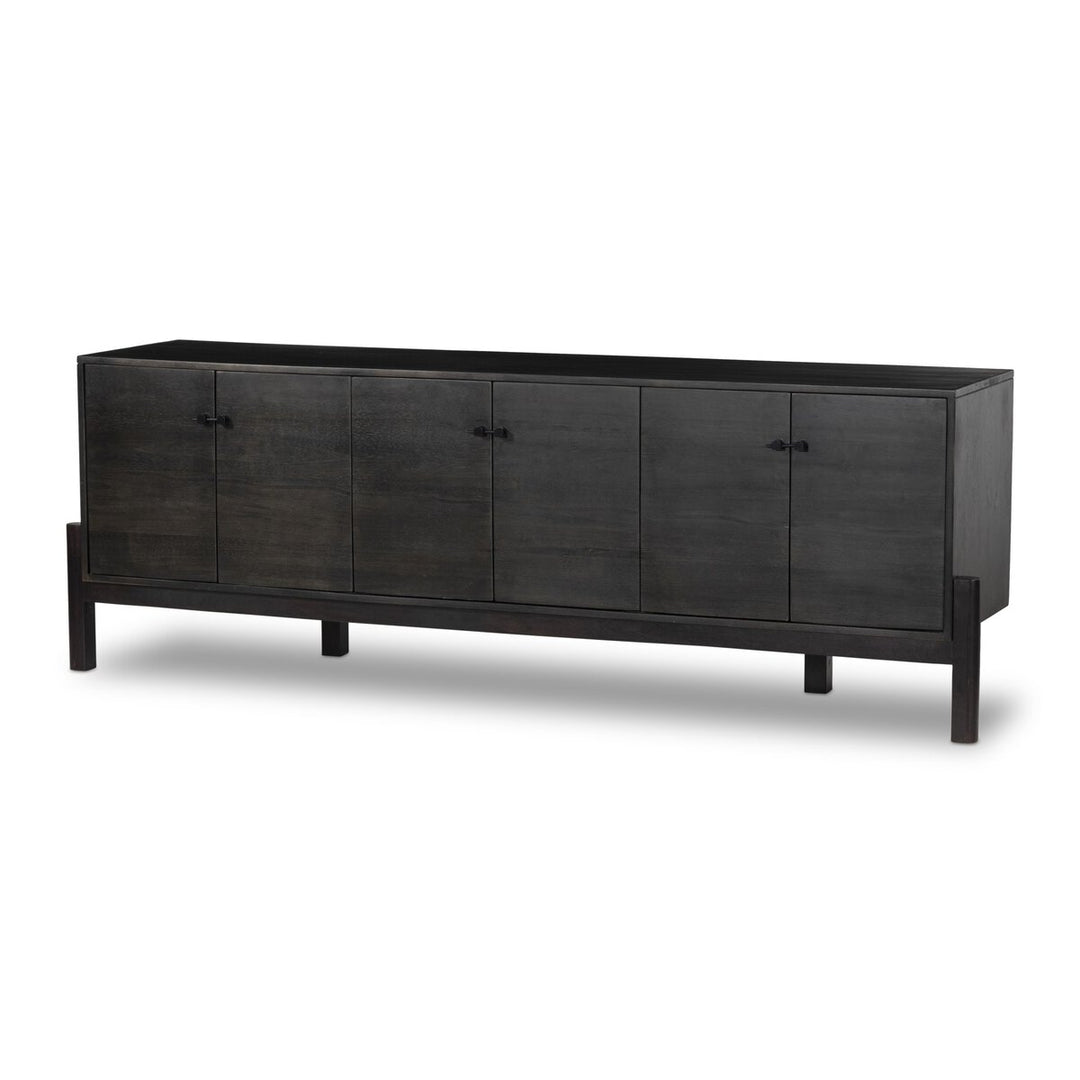 Dane Media Console - Worn Black Parawood