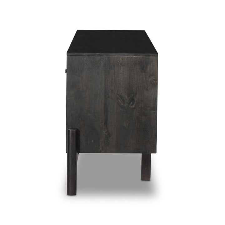 Dane Media Console - Worn Black Parawood