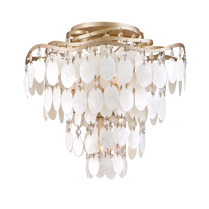 Dolce Semi Flush - Champagne Leaf 4 Lights