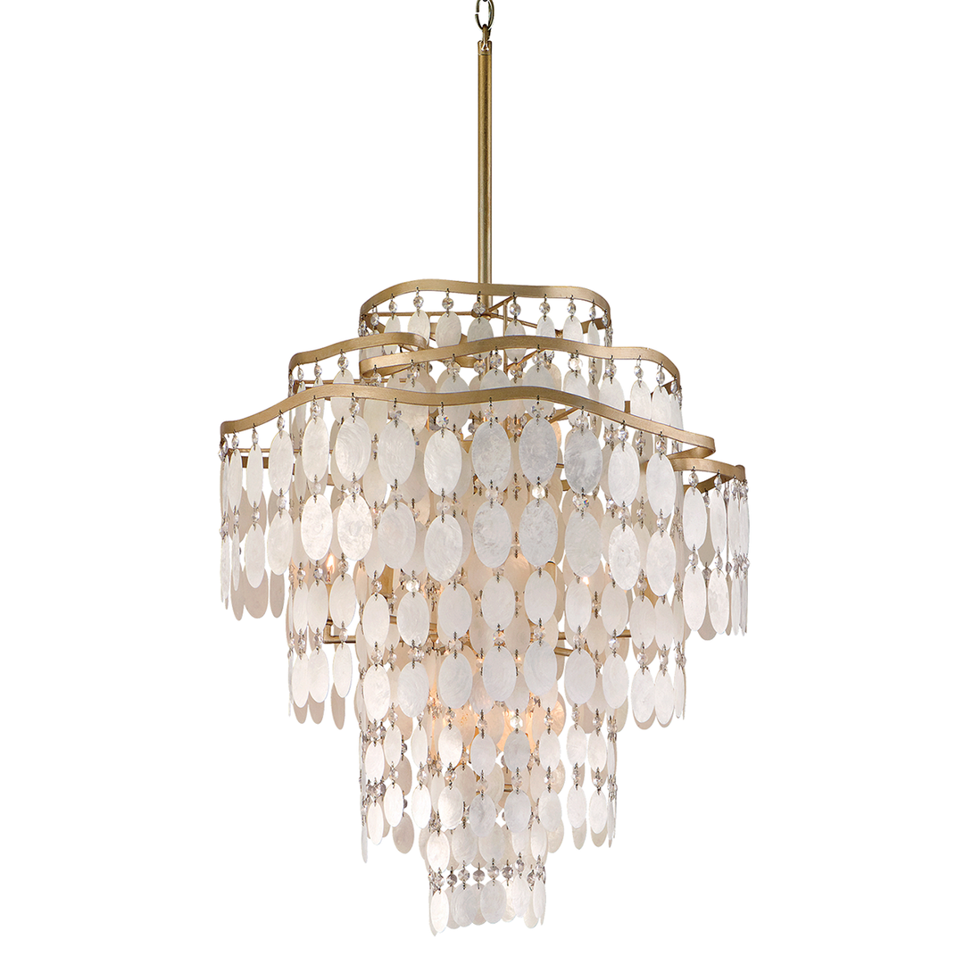 Dolce Chandelier - Champagne Leaf 12 Lights 24in