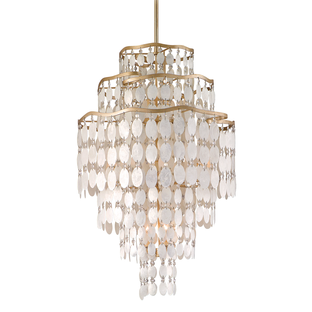 Dolce Chandelier - Champagne Leaf 12 Lights 25in