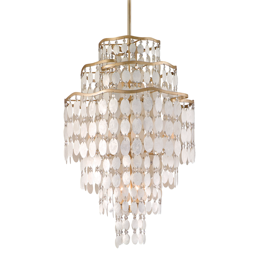 Chandeliers Dolce Chandelier - Champagne Leaf 12 Lights 25in