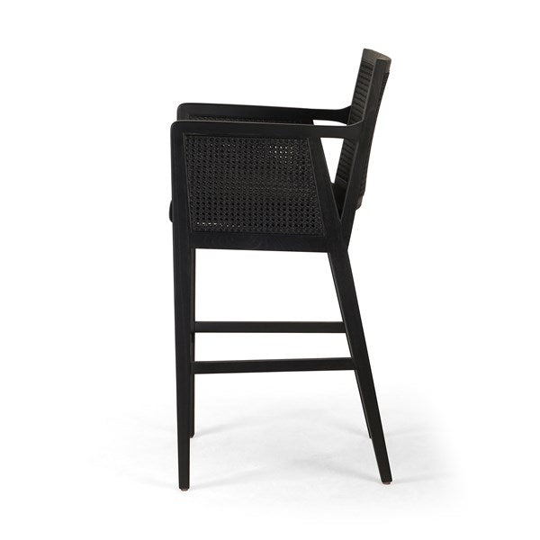 Antonia Cane Bar + Counter Stool-Four Hands-FH-109035-005-Bar StoolsSavile Flax-Counter-Brushed Ebony-14-France and Son