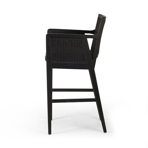 Antonia Cane Bar + Counter Stool-Four Hands-FH-109035-005-Bar StoolsSavile Flax-Counter-Brushed Ebony-17-France and Son