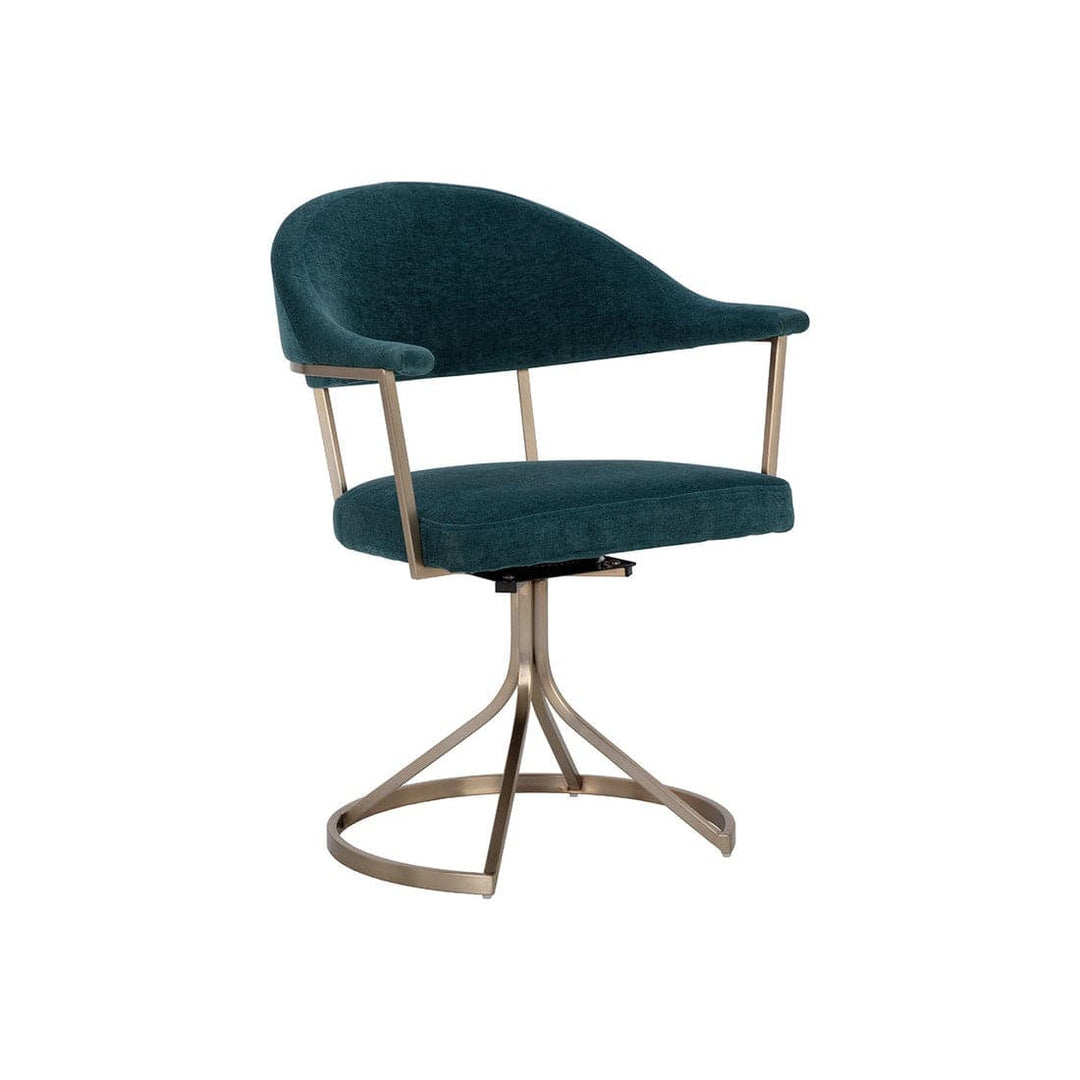 Bexley Swivel Dining Chair-Sunpan-SUNPAN-109047-Dining ChairsDanny Teal-4-France and Son