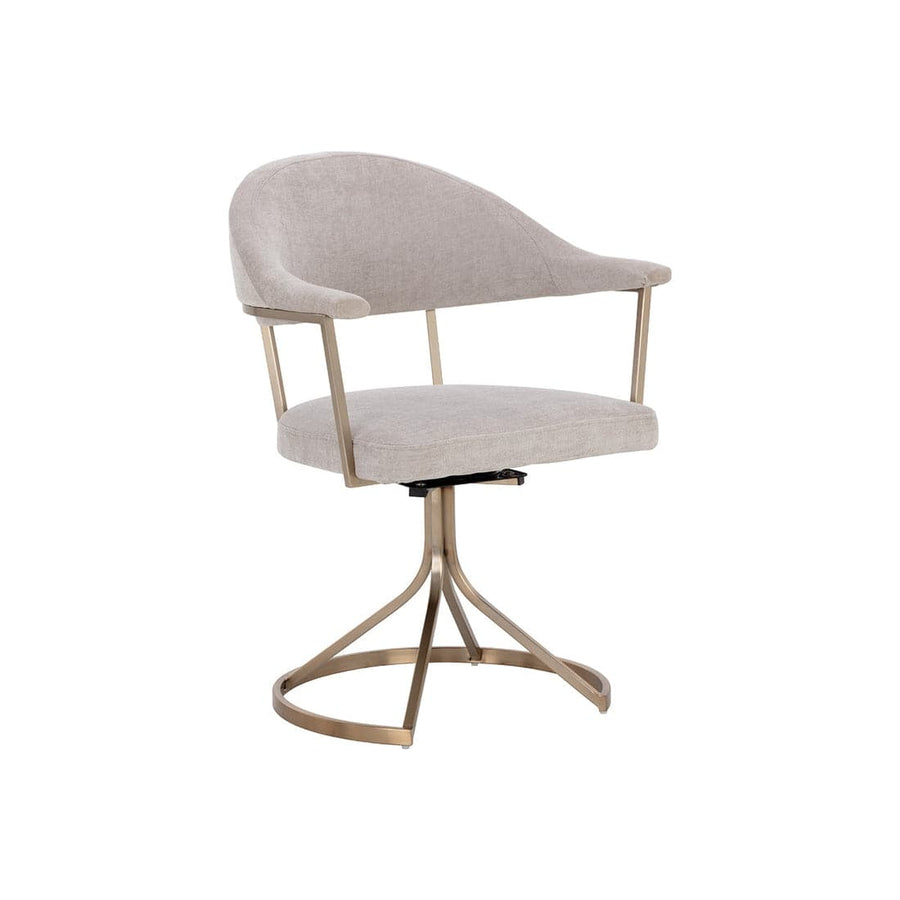 Bexley Swivel Dining Chair-Sunpan-SUNPAN-109048-Dining ChairsDanny Light Grey-1-France and Son