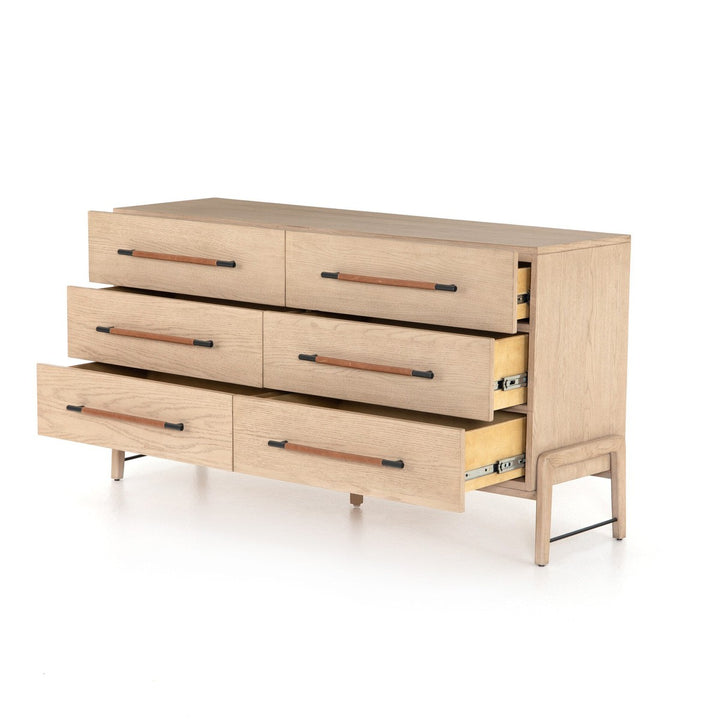 Rosewood 6 Drawer Dresser - Yucca Oak