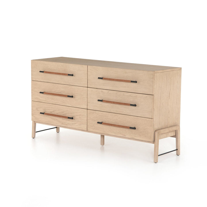 Rosewood 6 Drawer Dresser - Yucca Oak