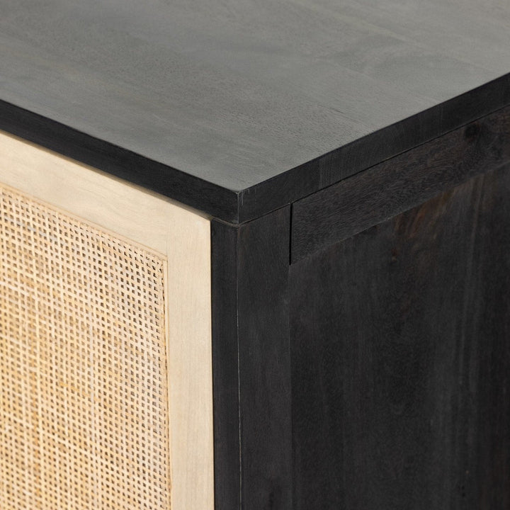 Celeste Bar Cabinet - Black Wash Mango