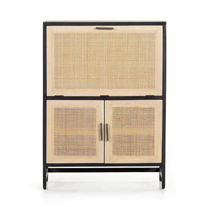 Celeste Bar Cabinet - Black Wash Mango