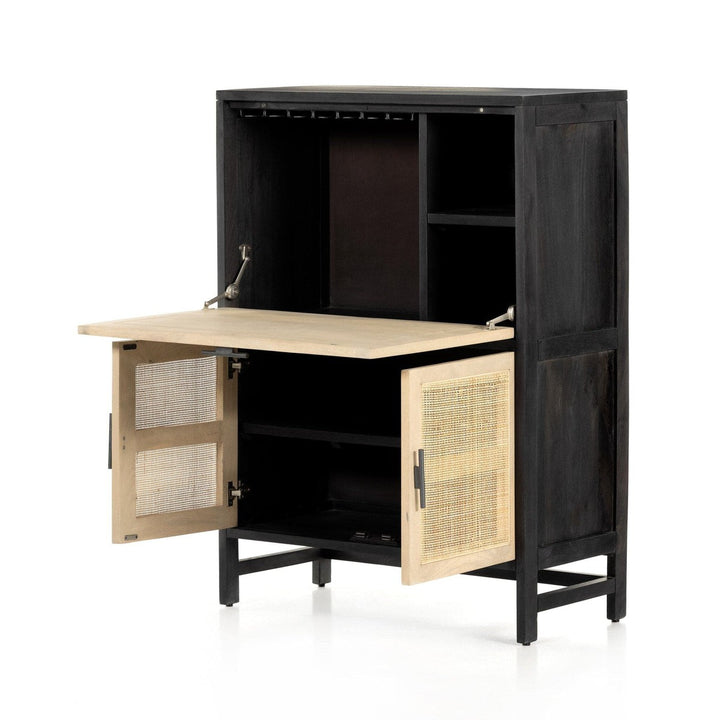 Celeste Bar Cabinet - Black Wash Mango