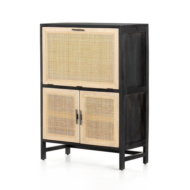 Celeste Bar Cabinet - Black Wash Mango