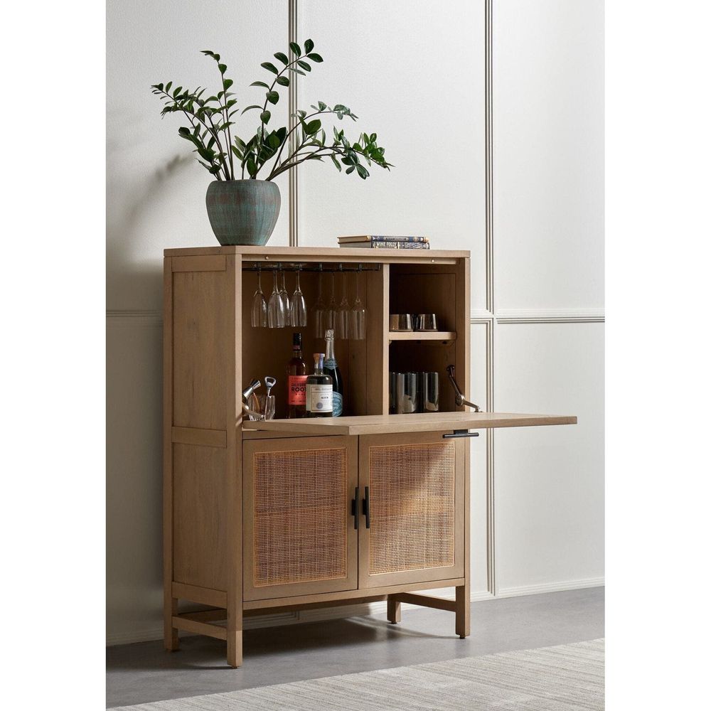 Bar Storage: Cabinets Spencer Bar Cabinet - Natural Mango