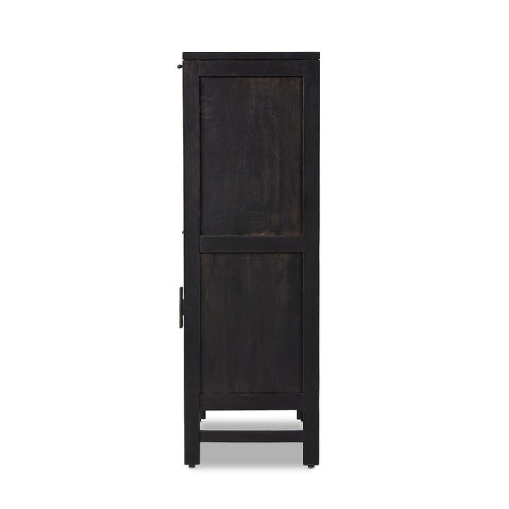 Harmony Bar Cabinet - Black W/ Black Wash Mango