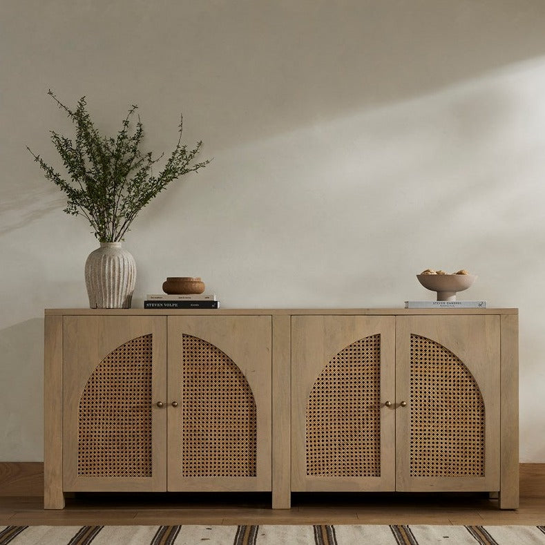 Tilda Sideboard - Natural Circle Cane-Four Hands-FH-109085-006-Sideboards & Credenzas-2-France and Son