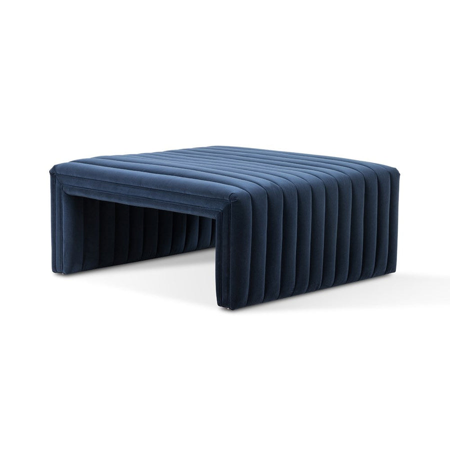 Augustine Ottoman 36"-Four Hands-FH-109256-005-Stools & OttomansSapphire Navy Fabric-13-France and Son