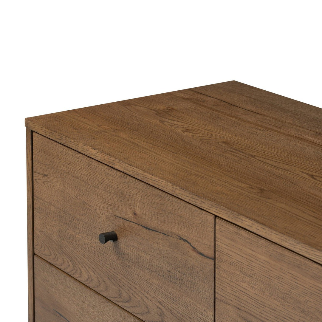 Edwin 5 Drawer Dresser - Amber Oak Resin