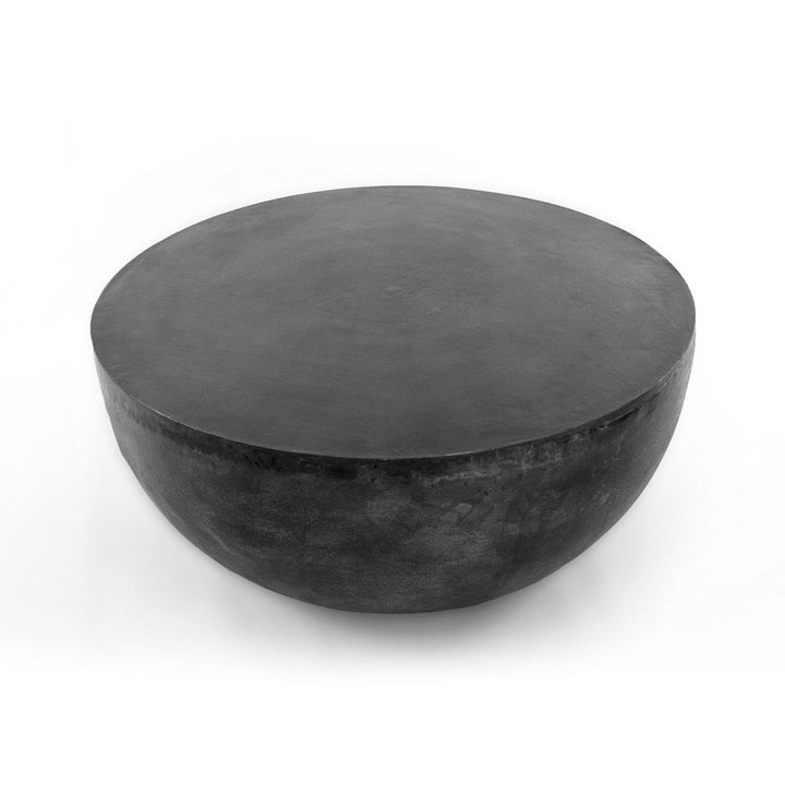 Basilia Outdoor Round Coffee Table - Aged Grey