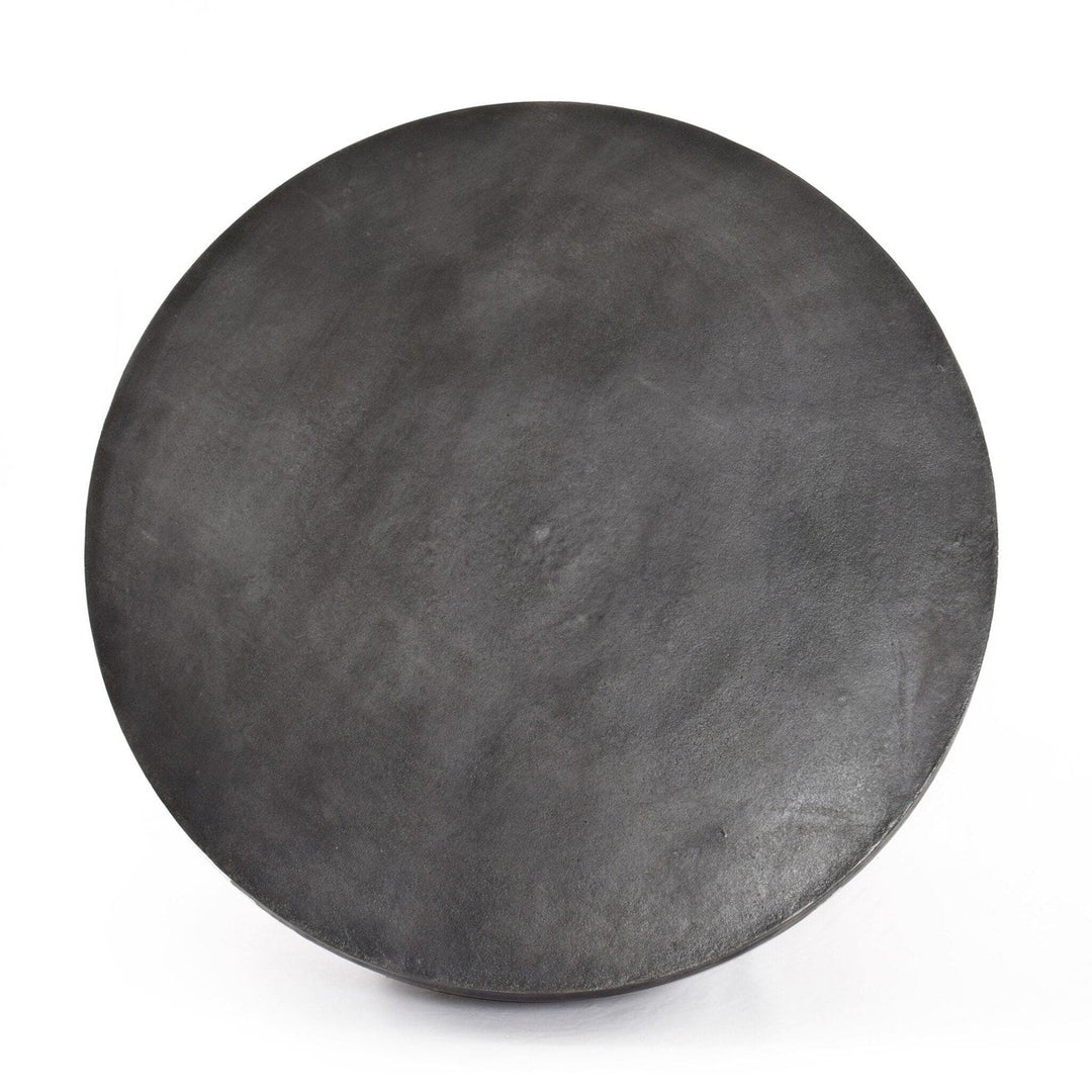 Basilia Outdoor Round Coffee Table - Aged Grey