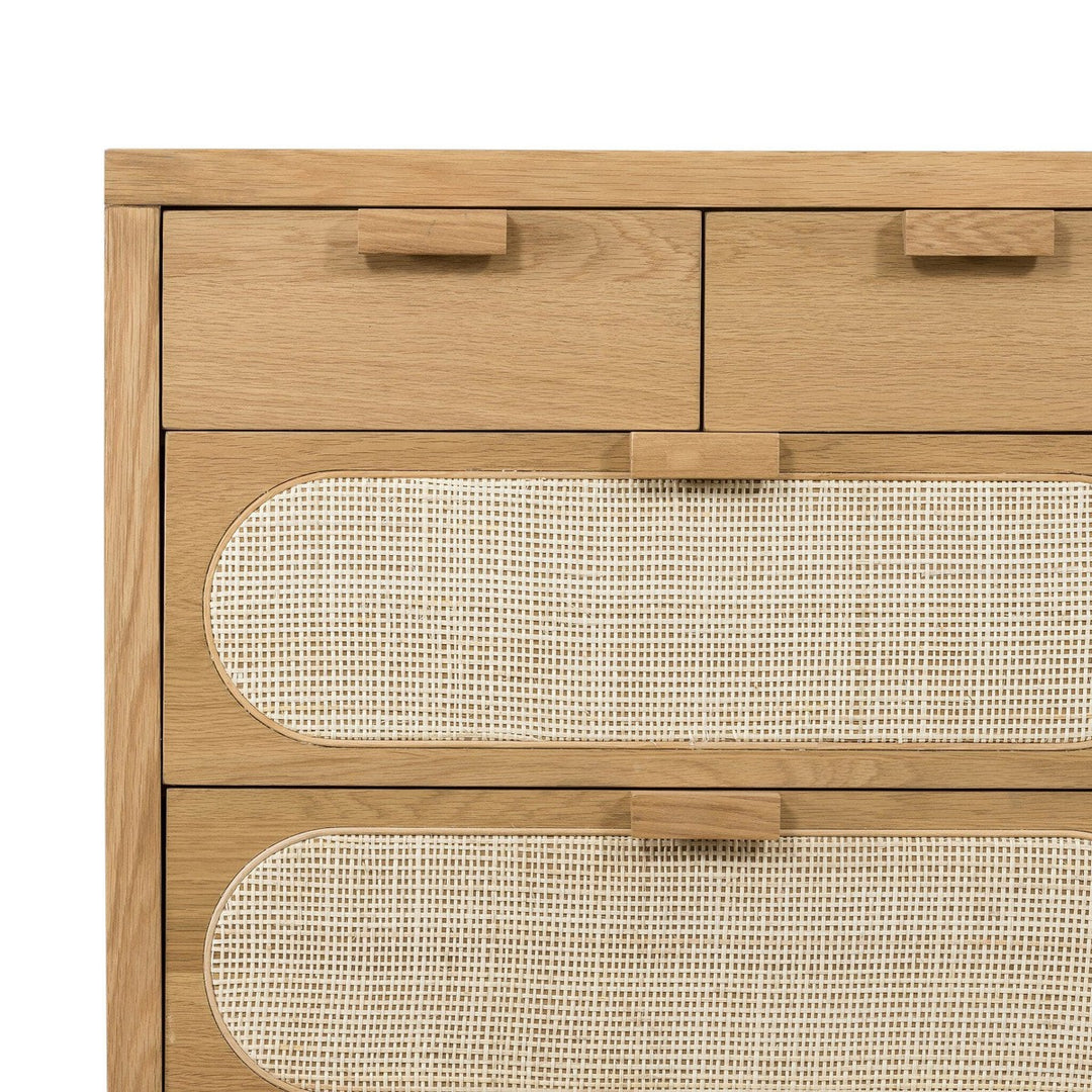 Aurora 8 Drawer Dresser - Light Natural Cane