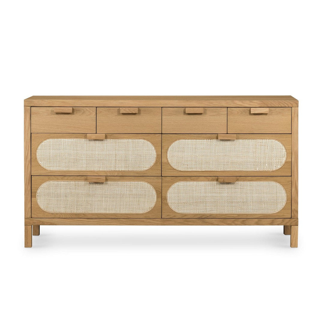 Aurora 8 Drawer Dresser - Light Natural Cane