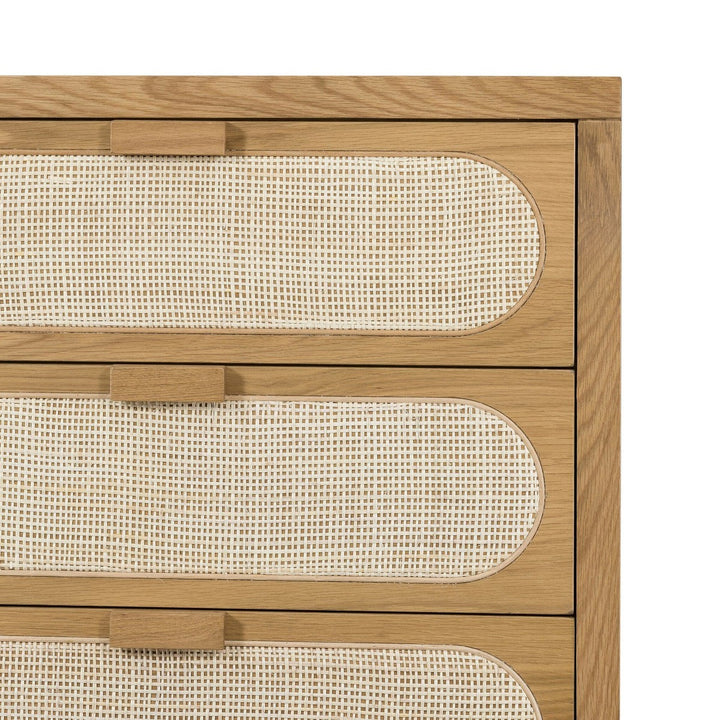 Aurora 5 Drawer Dresser - Light Natural Cane