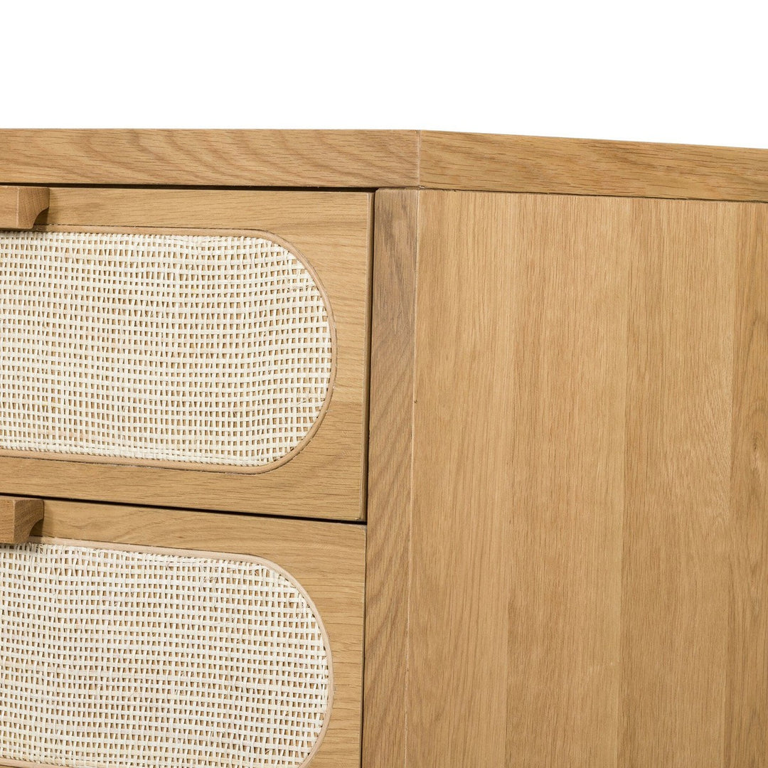 Aurora 5 Drawer Dresser - Light Natural Cane