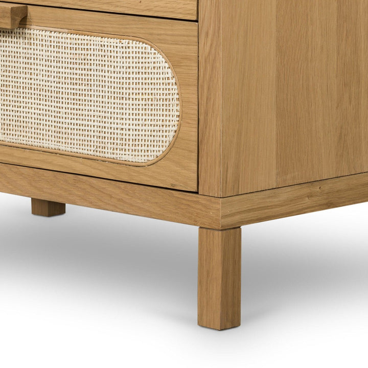 Aurora 5 Drawer Dresser - Light Natural Cane