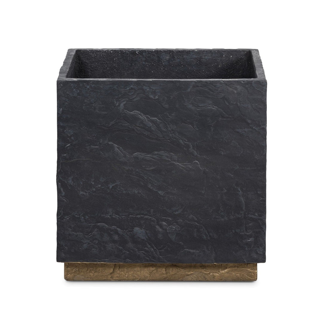 Ellis Planter - Slate Brass Concrete