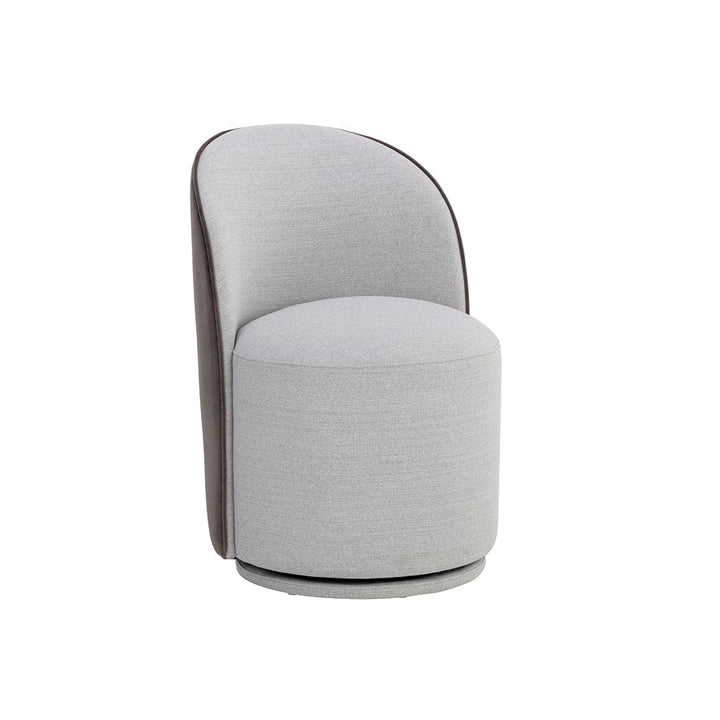 Cavoli Swivel Dining Chair-Sunpan-SUNPAN-109914-Dining ChairsMina Light Grey 04 / Meg Ash 51-1-France and Son