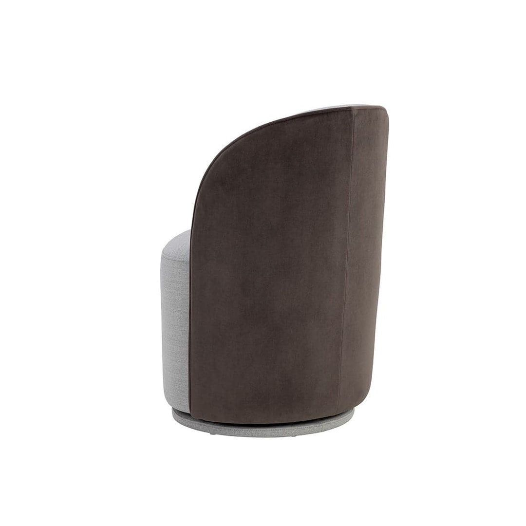 Cavoli Swivel Dining Chair-Sunpan-SUNPAN-109914-Dining ChairsMina Light Grey 04 / Meg Ash 51-2-France and Son