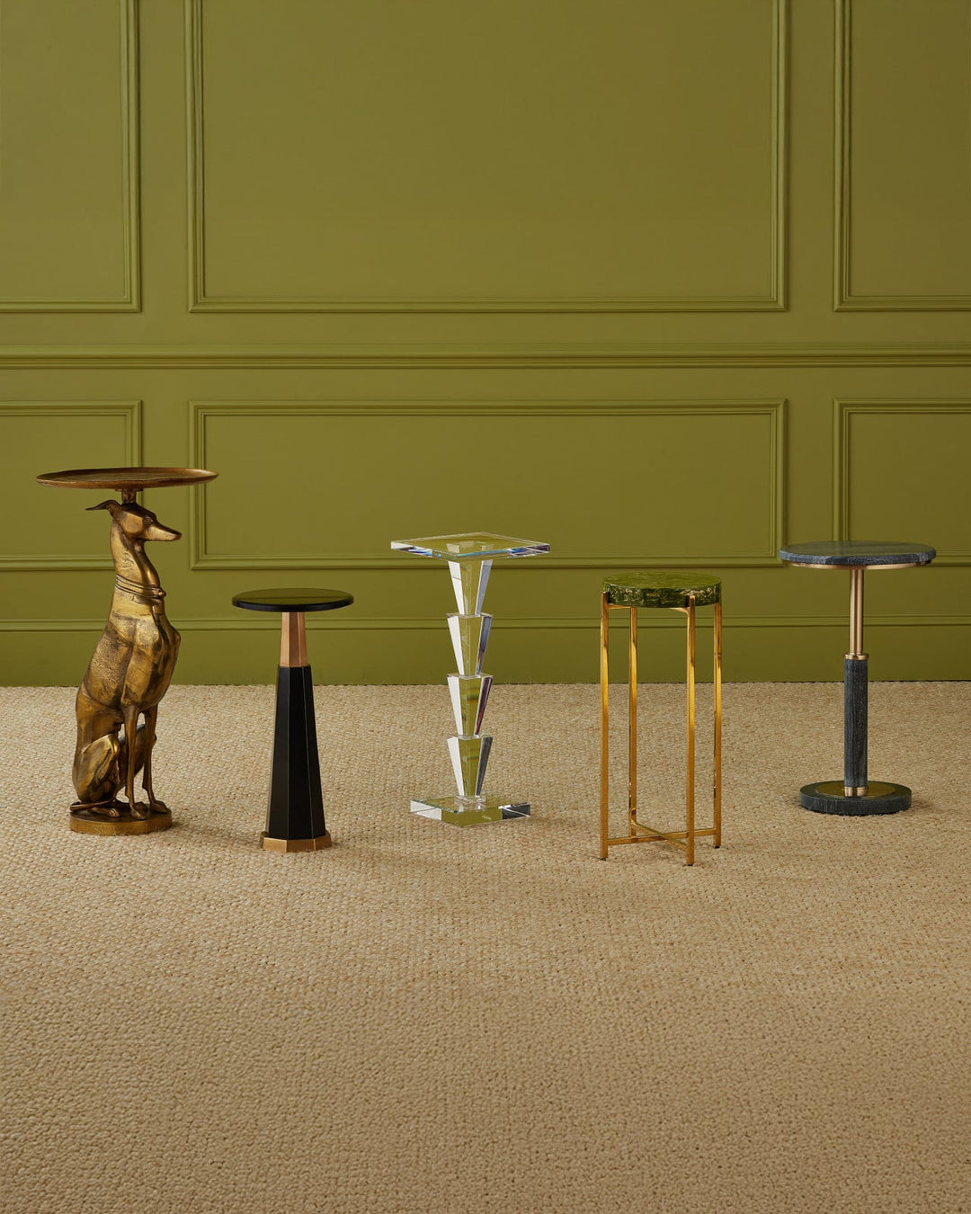 Side Tables Rina Green Drinks Table