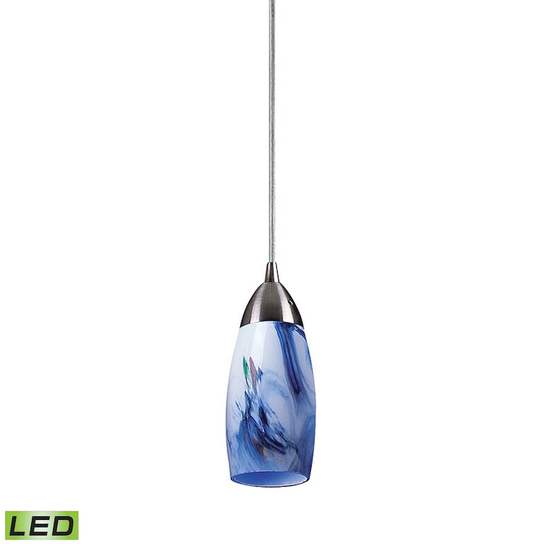 Milan 3'' Wide 1 - Light Pendant-Elk Home-ELK-110-1MT-LED-PendantsSatin Nickel - LED Mountain Glass-11-France and Son