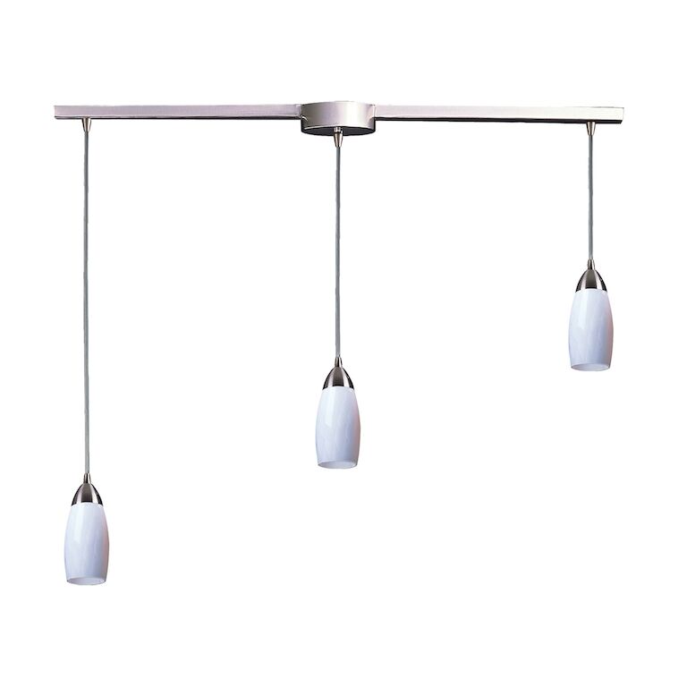 Milan 36'' Wide 3-Light Pendant - Satin Nickel-Elk Home-ELK-110-3L-WH-PendantsSatin Nickel with Simple White Glass-4-France and Son