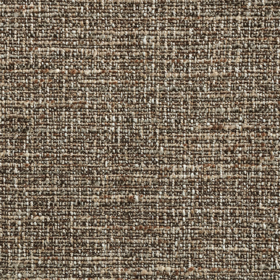 Conrad Linen Textured Fabric Upholstered Dining Chair — Brown / Natural