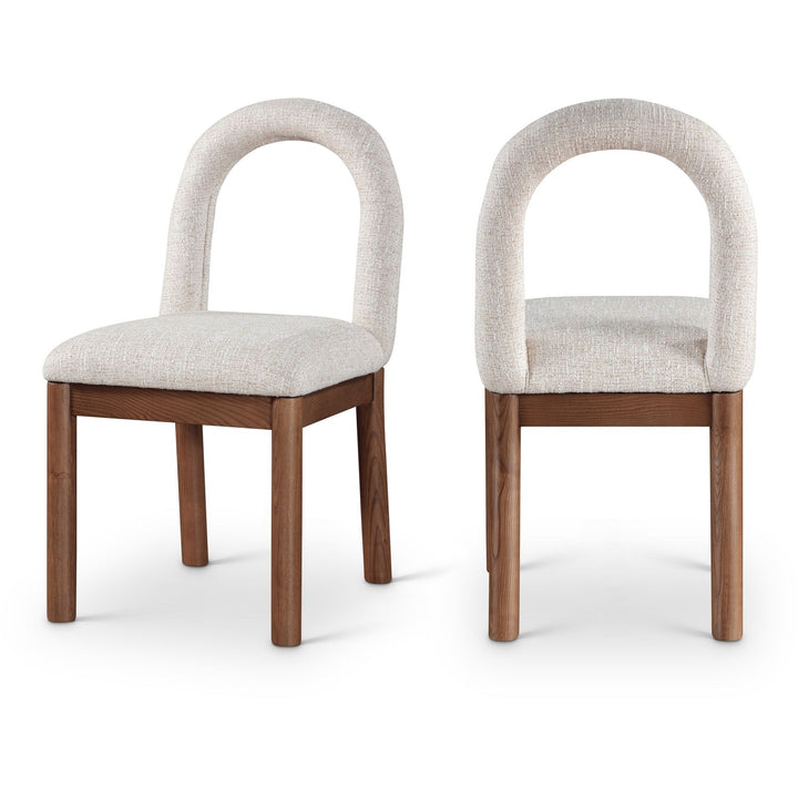 Conrad Beige Linen Textured Fabric Upholstered Dining Chair