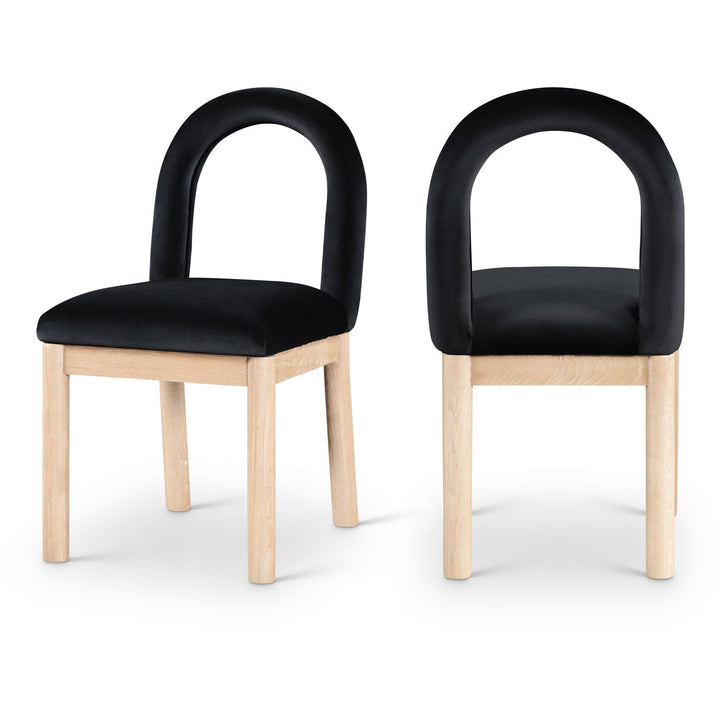 Conrad Black Velvet Upholstered Dining Chair