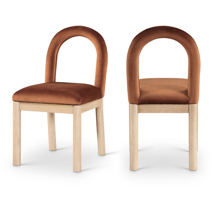 Conrad Cognac Velvet Upholstered Dining Chair