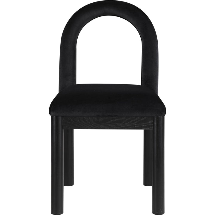 Conrad Velvet Upholstered Dining Chair — Black / Black