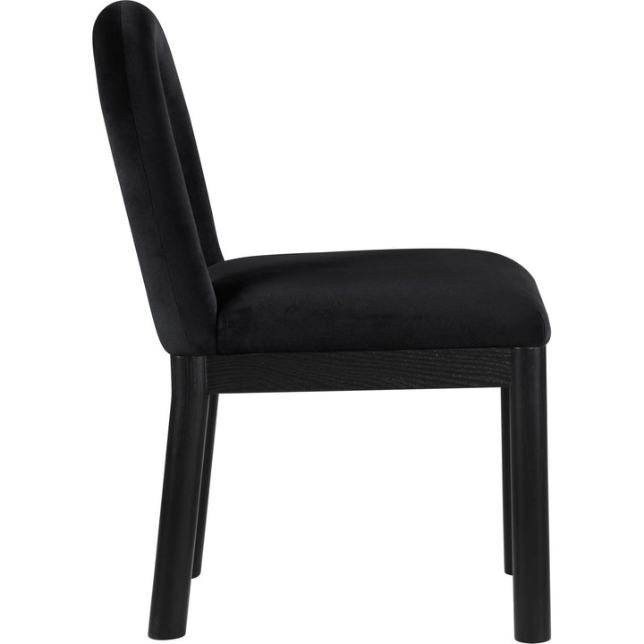 Conrad Velvet Upholstered Dining Chair — Black / Black