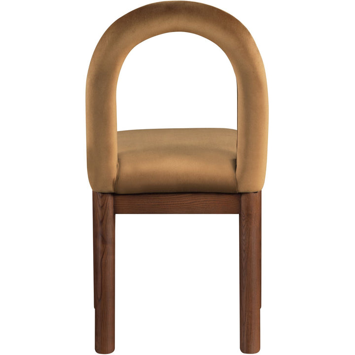 Conrad Velvet Upholstered Dining Chair — Saddle / Brown