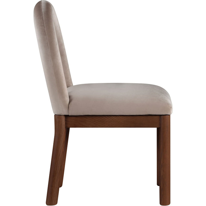 Conrad Velvet Upholstered Dining Chair — Taupe / Brown