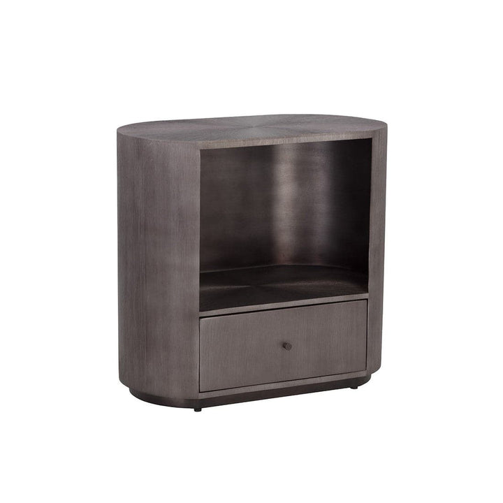 Siena Nightstand - Oval-Sunpan-SUNPAN-110365-NightstandsGunmetal-3-France and Son