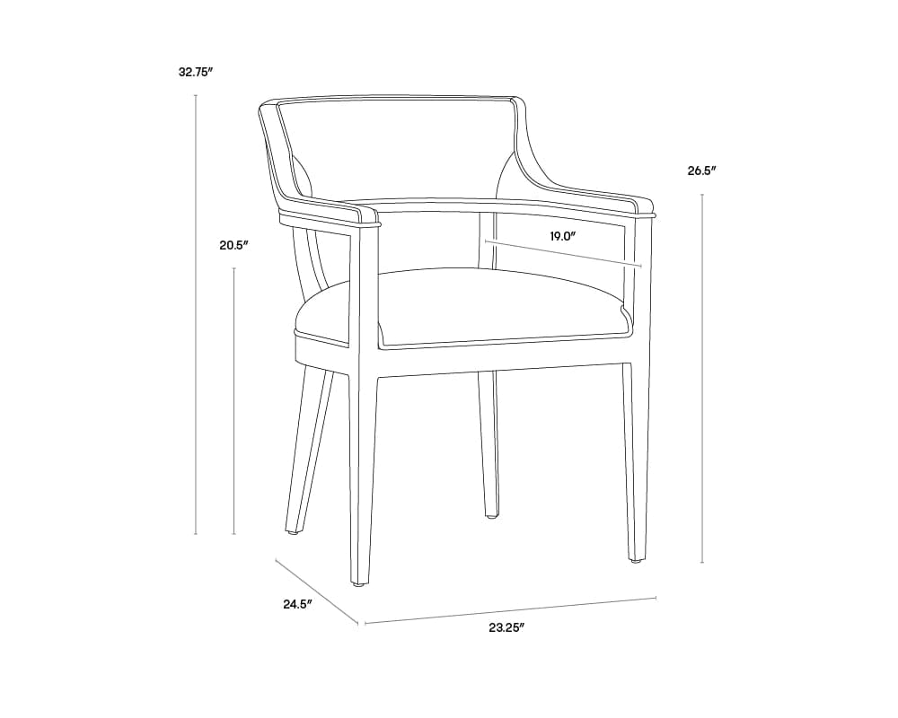 Brylea Dining Armchair-Sunpan-SUNPAN-110520-Dining ChairsAsh Grey-10-France and Son